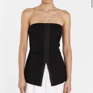 DISSH SUKI BLACK STRAPLESS TOP